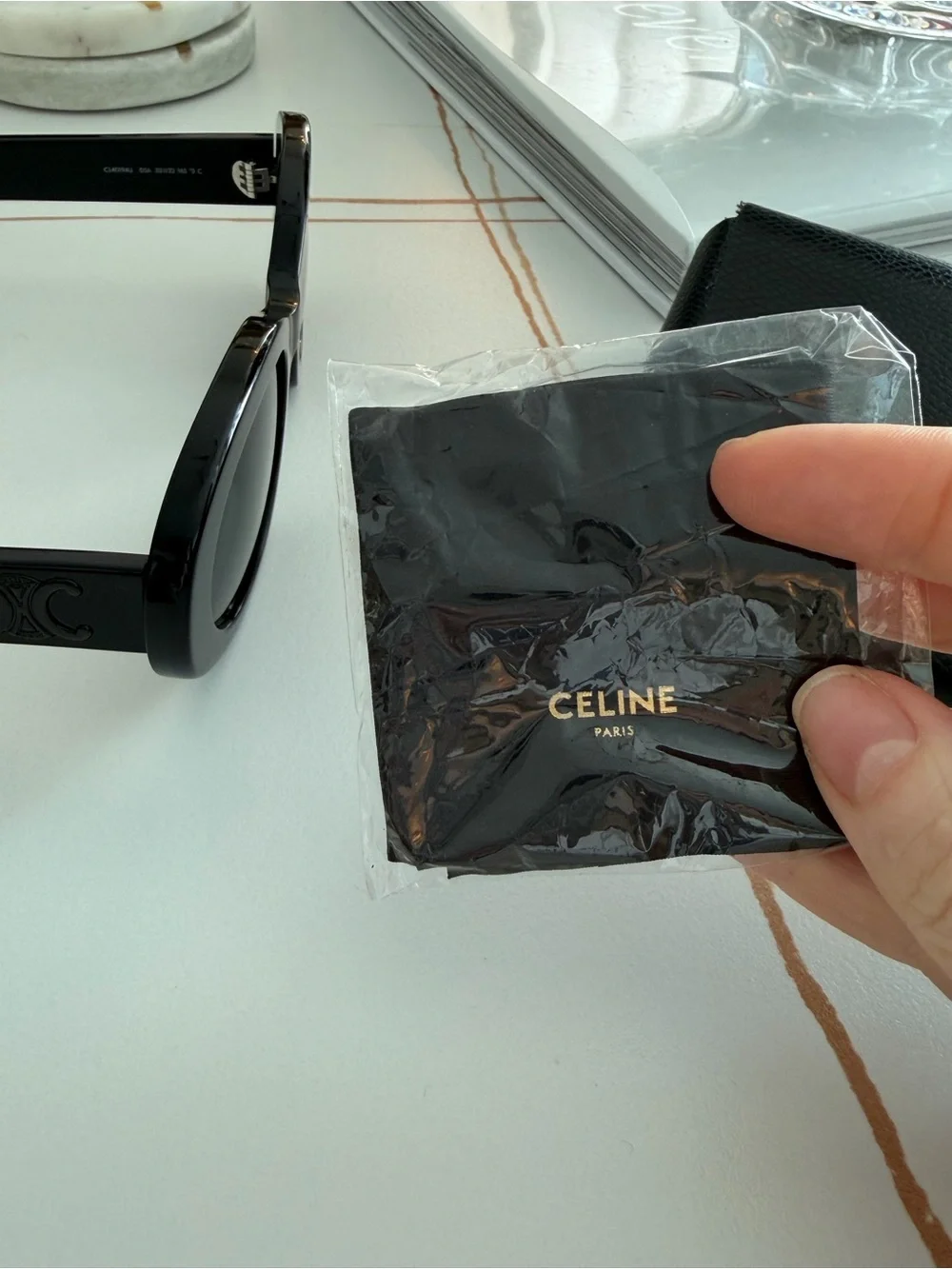 NWT CELINE Triomphe Oval Sunglasses